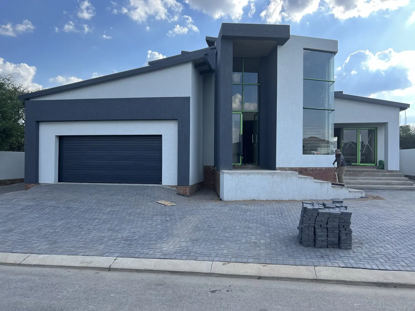 Completed home with garages and paving, finished and ready for handover in Polokwane