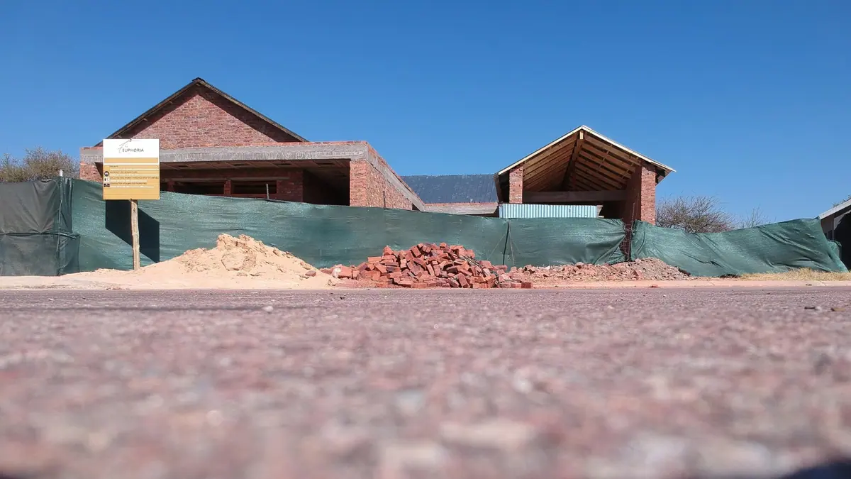 Ntoampe 0207 Properties construction site behind shade netting in Polokwane